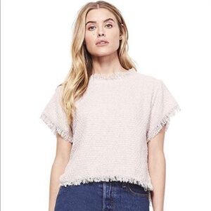 Cupcakes & Cashmere- Justeen Tweed Rose Blouse